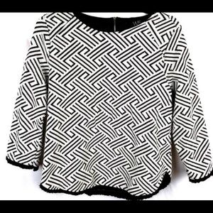 W5 | Geometric Fringe Blouse